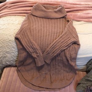 Pink turtleneck Express sweater